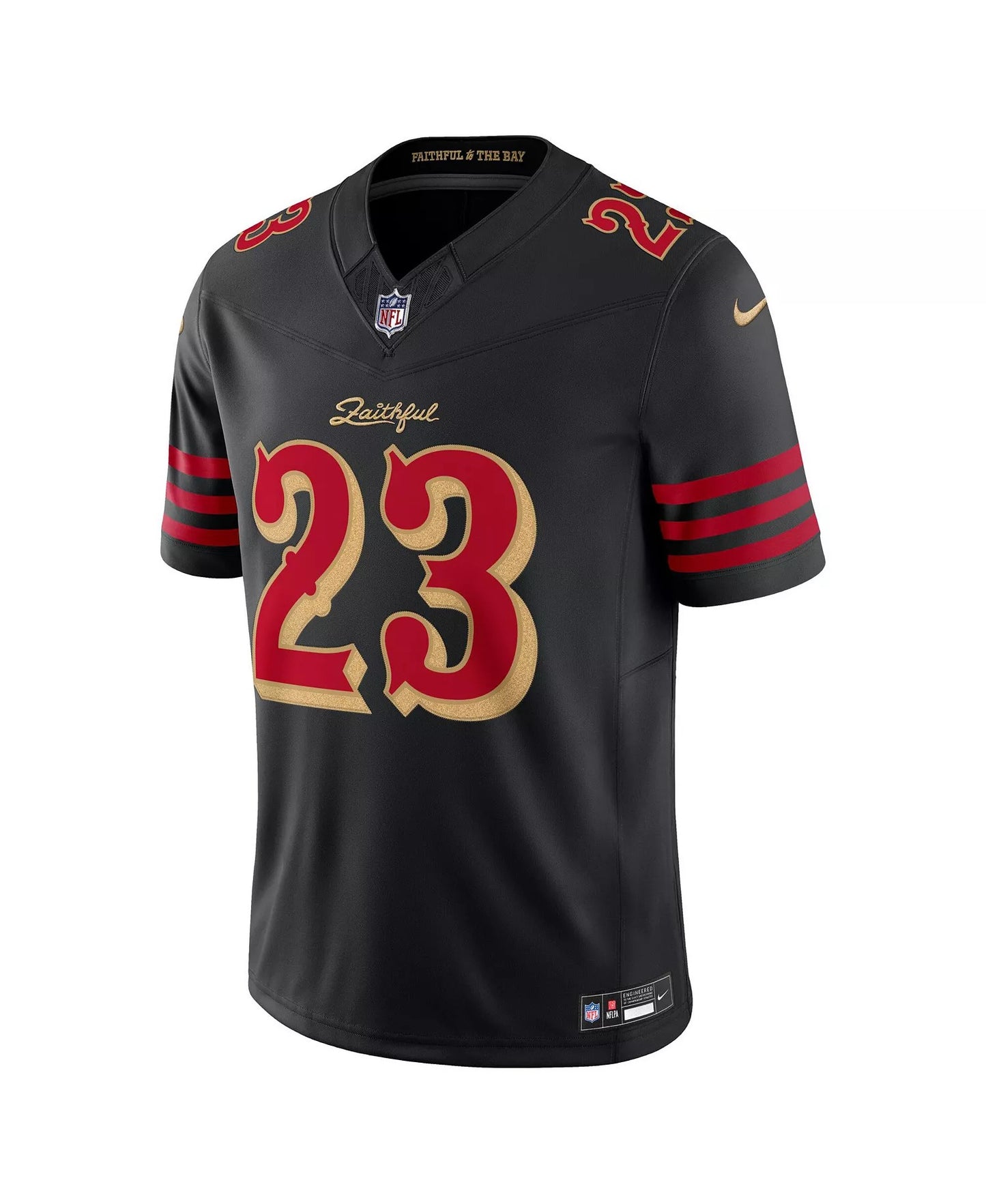 Christian McCaffrey Black Nike 2025 Rivalries Collection Game Jersey