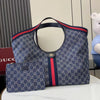 Gucci Gucci Giglio large tote bag in blue and white GG denim