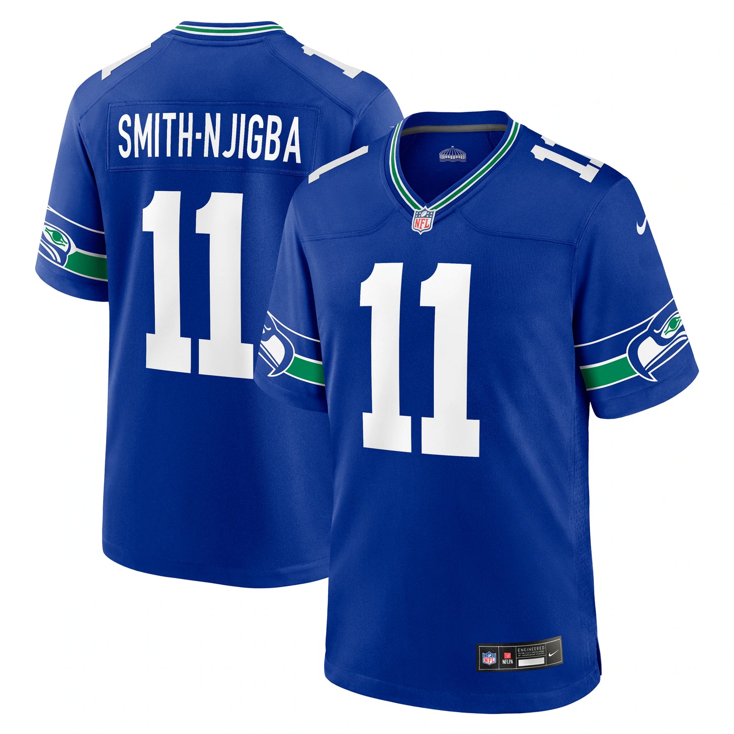 Jaxon Smith-Njigba Seattle Seahawks Nike Throwback Player Game Jersey - Royal Blue