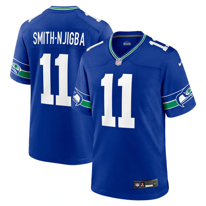 Jaxon Smith-Njigba Seattle Seahawks Nike Throwback Player Game Jersey - Royal Blue
