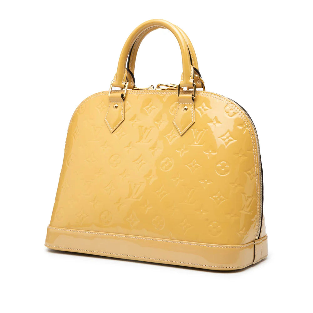 Louis Vuitton Monogram Vernis Alma PM Yellow