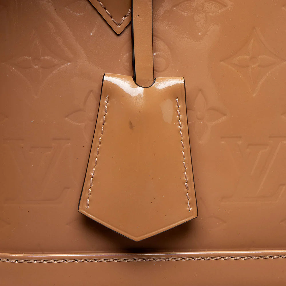 Louis Vuitton Monogram Vernis Alma BB Satchel Brown