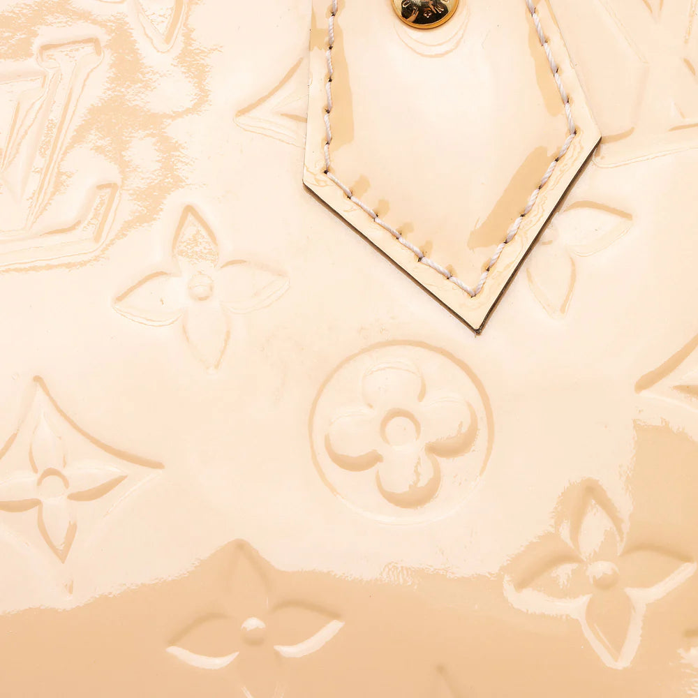 Louis Vuitton Monogram Vernis Alma BB Satchel Beige