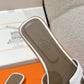 NEW in Box Hermes White Blanc Calfskin Oran Sandals