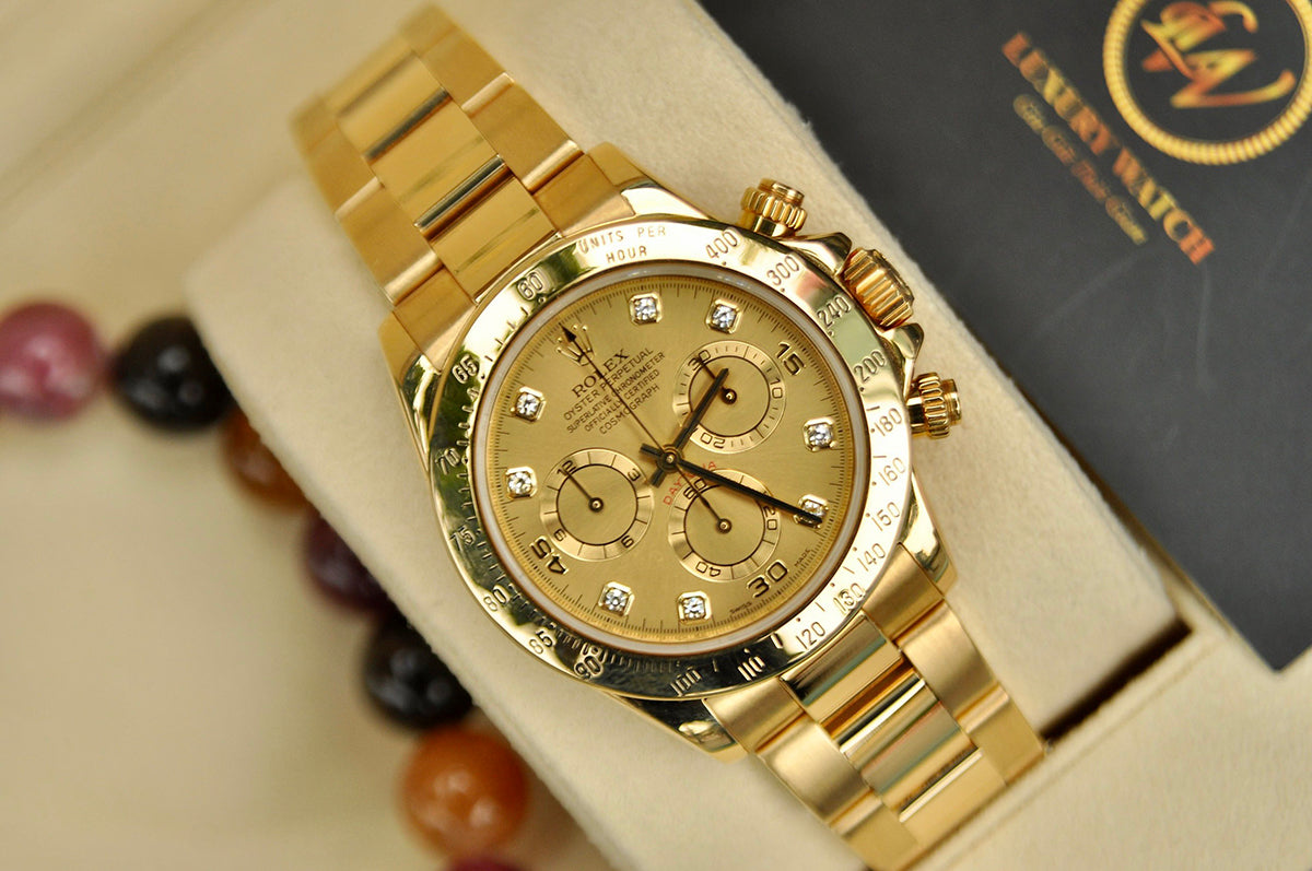 Rolex 116528 Cosmograph Daytona 18k solid gold watch size 40mm