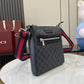 Gucci GG Supreme Small Messenger Bag 'Black'