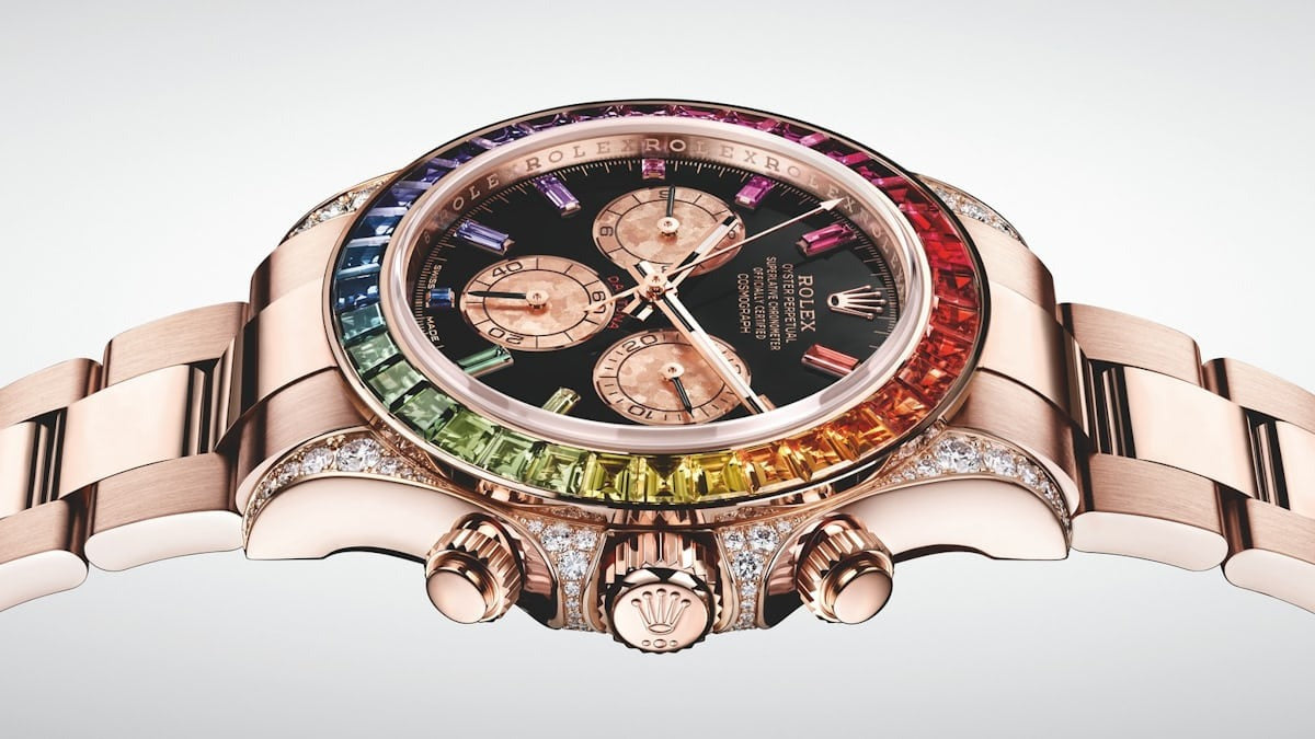 Rolex Cosmograph Daytona Everose Rainbow Watch ( 116595RBOW )