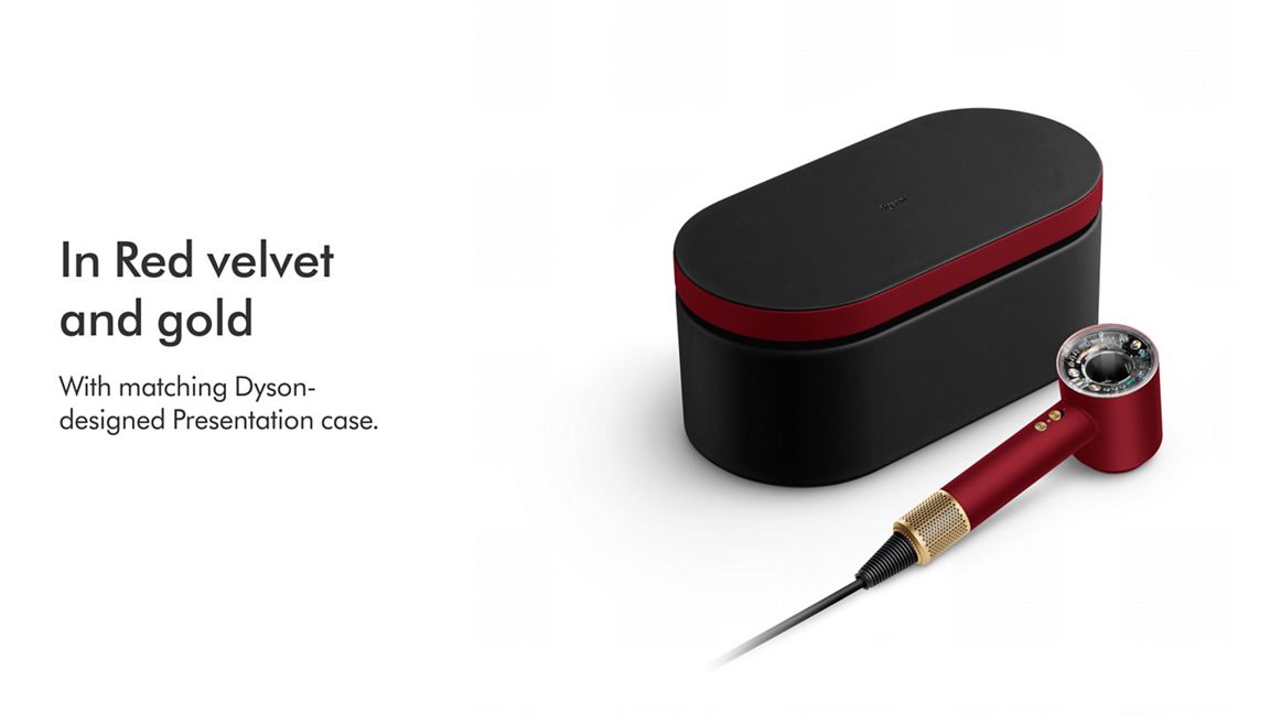 Dyson Supersonic Nural Hair Dryer Red Velvet Gold