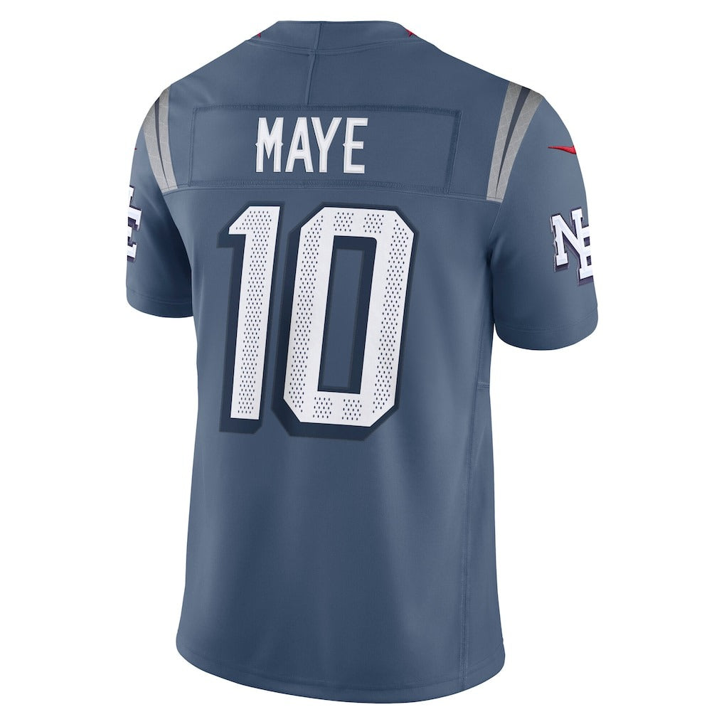 Drake Maye New England Patriots Nike 2025 Rivalries Collection Game Jersey - Storm Blue