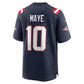 Drake Maye New England Patriots Nike 2025 Rivalries Collection Game Jersey - Midnight Navy