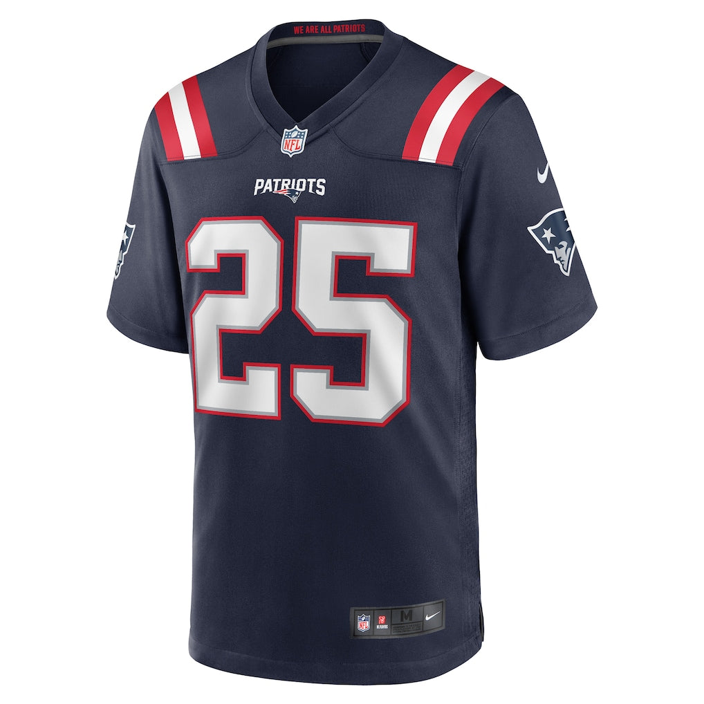 Marcus Jones New England Patriots Nike 2025 Rivalries Collection Game Jersey