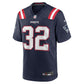 TreVeyon Henderson New England Patriots Nike 2025 Rivalries Collection Game Jersey - Storm Blue